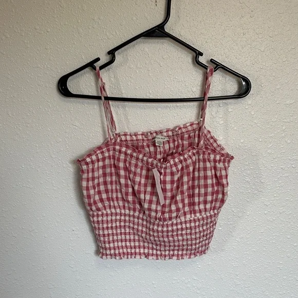 American Eagle Outfitters Red Gingham Adjustable Camisole Top Size Medium - Picture 5 of 9